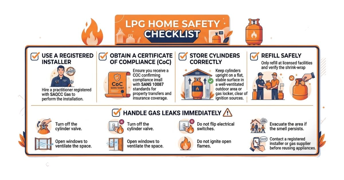 What is LP Gas and how can it benefit you at home? Safe LPG cylinder storage and handling checklist